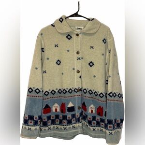 Cozy Cottage-Core Button-Up Cardigan - Size Small